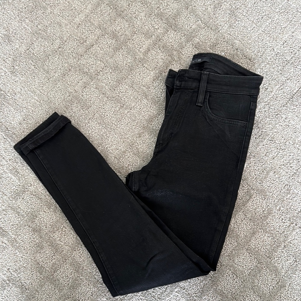 Joes coated black skinny jeans